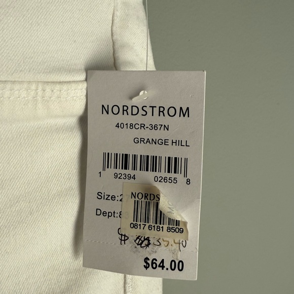 Nordstrom Women's Cream Skinny Jeans - Picture 2 of 7